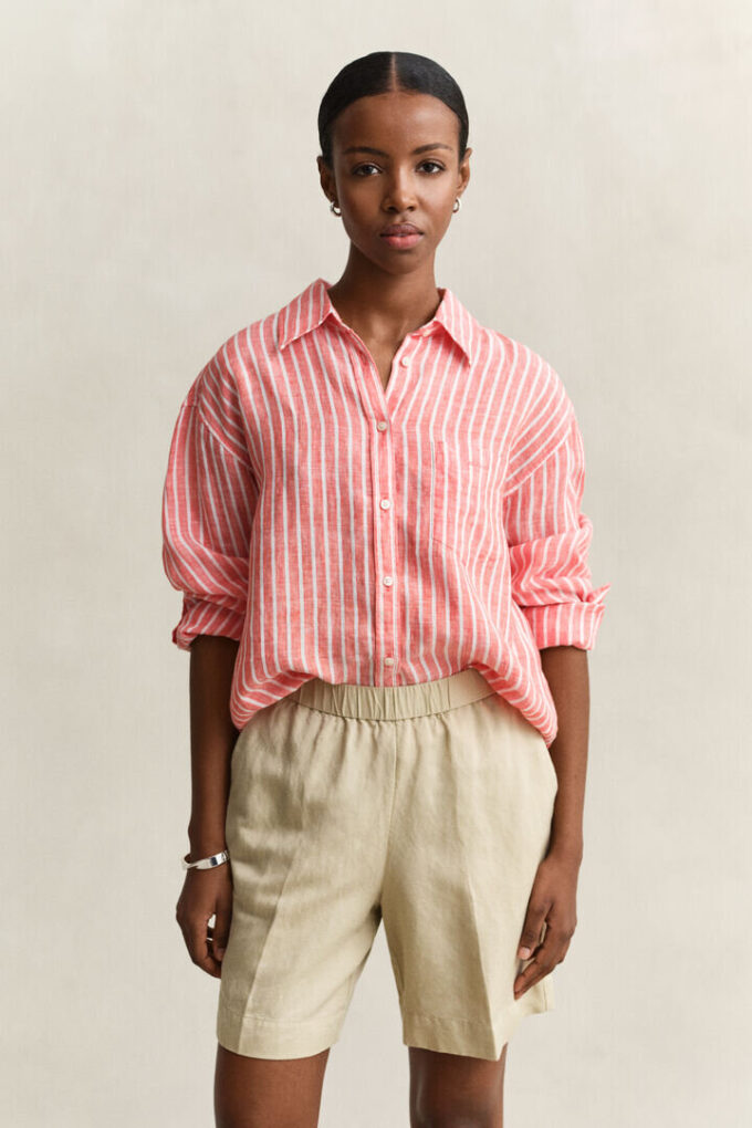 Relaxed Fit Striped Linen Shirt Relaxed Fit Striped Linen Shirt
