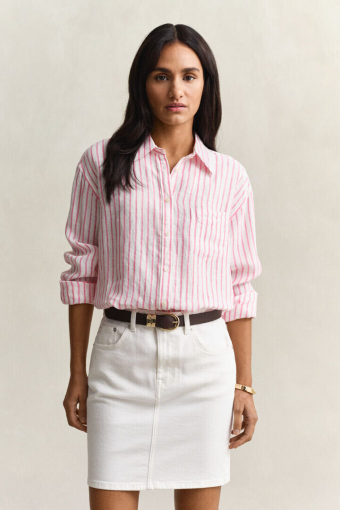 Relaxed Fit Striped Linen Shirt Relaxed Fit Striped Linen Shirt