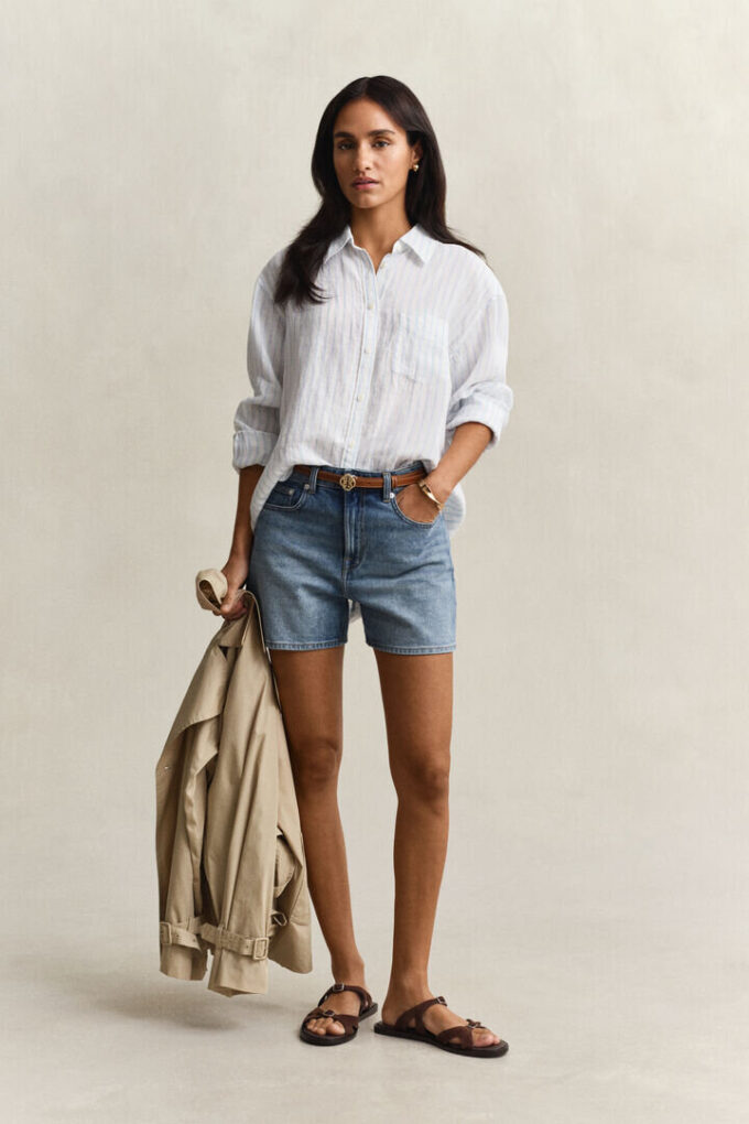 Relaxed Fit Striped Linen Shirt Relaxed Fit Striped Linen Shirt