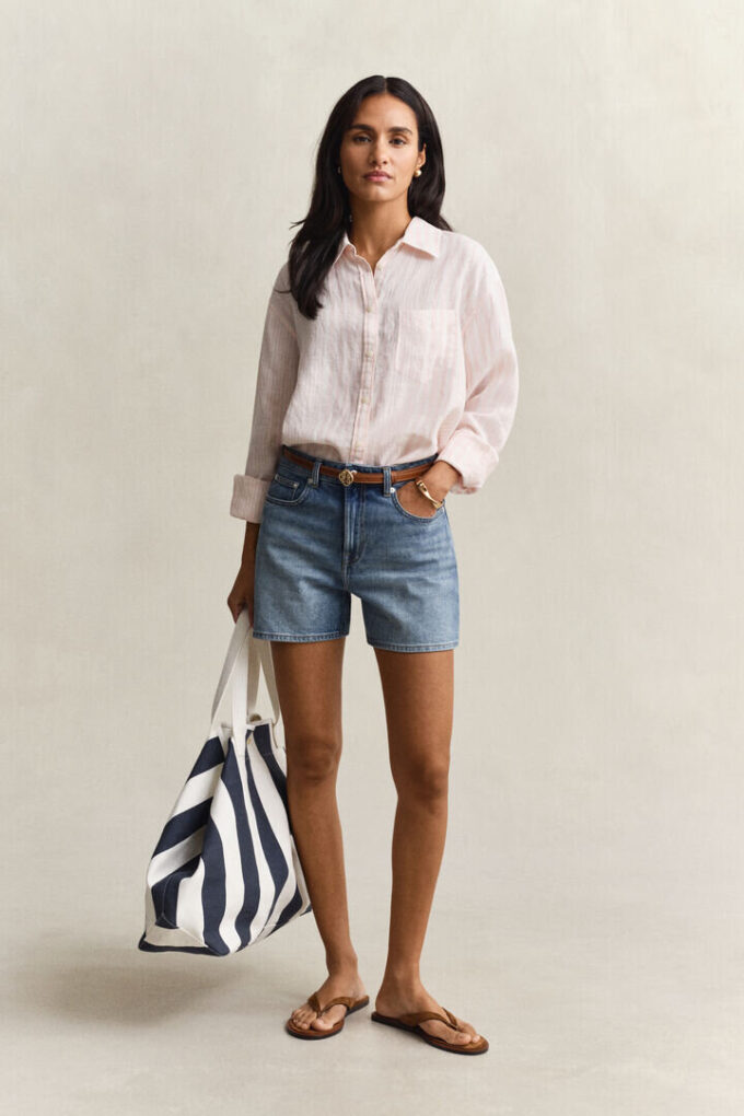 Relaxed Fit Striped Linen Shirt Relaxed Fit Striped Linen Shirt