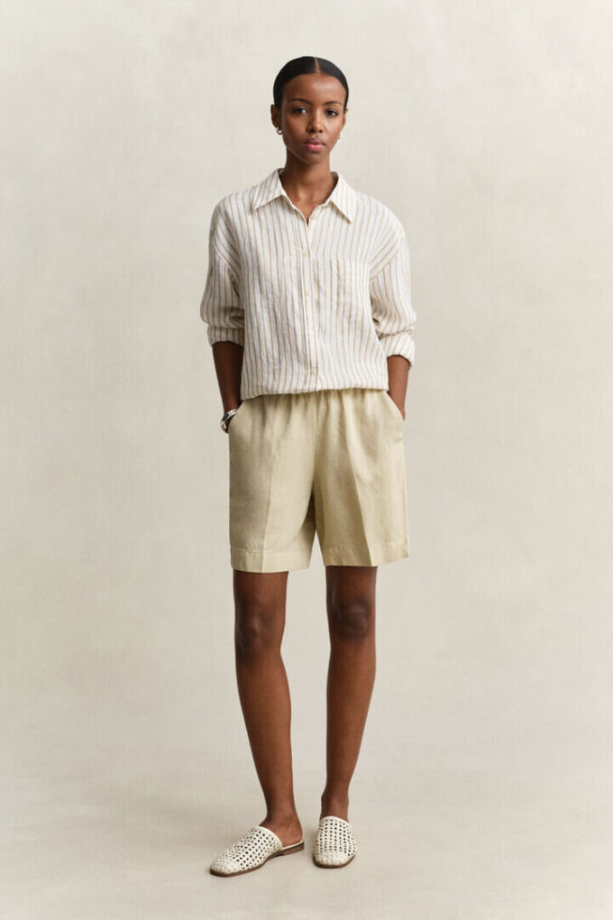 Relaxed Fit Striped Linen Shirt Relaxed Fit Striped Linen Shirt