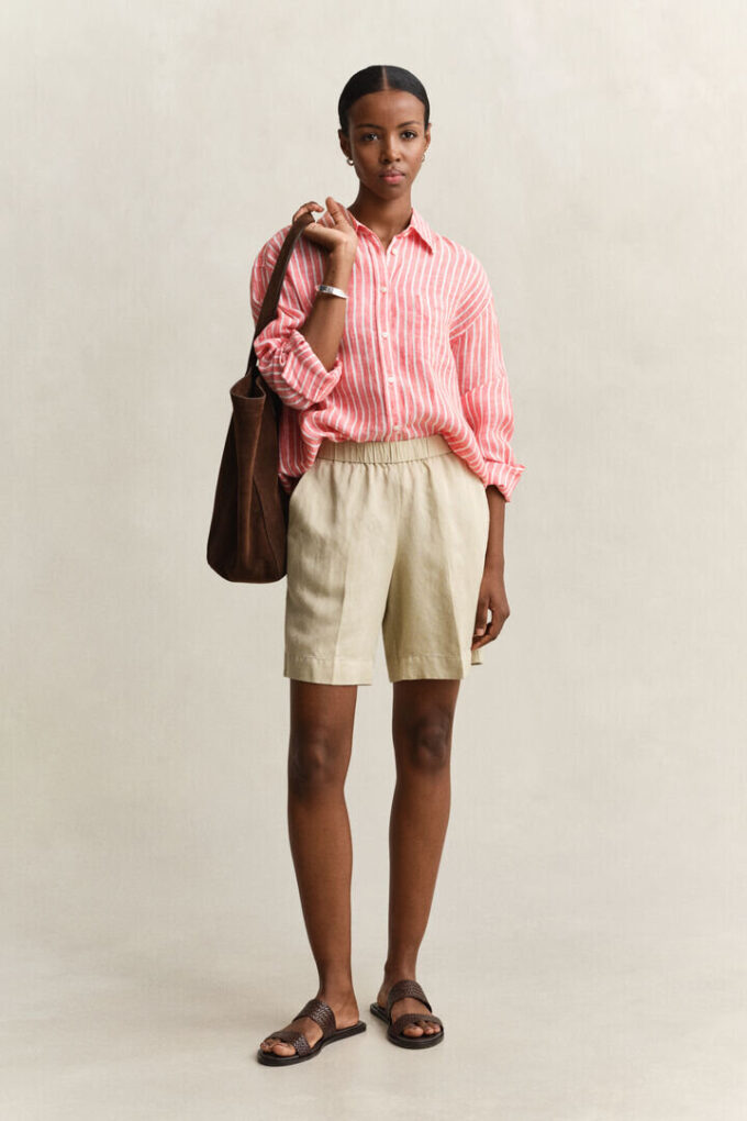 Relaxed Fit Striped Linen Shirt Relaxed Fit Striped Linen Shirt