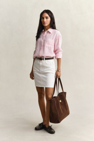 Relaxed Fit Striped Linen Shirt