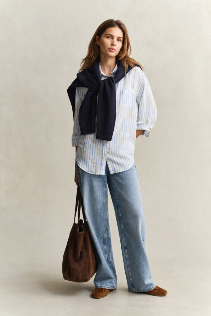 Relaxed Fit Striped Linen Shirt Relaxed Fit Striped Linen Shirt
