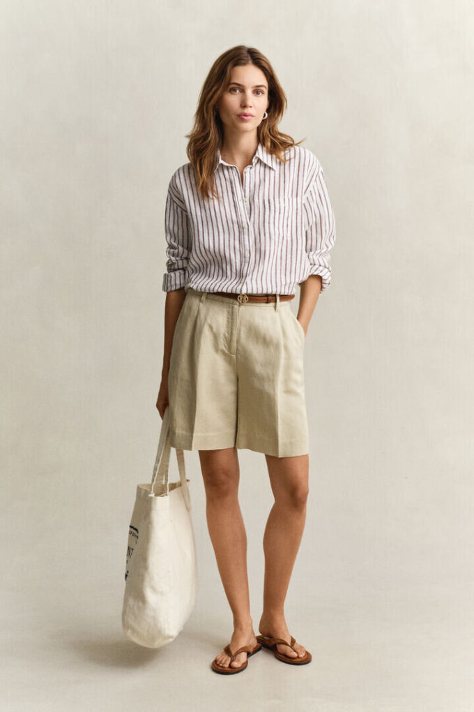 Relaxed Fit Striped Linen Shirt Relaxed Fit Striped Linen Shirt