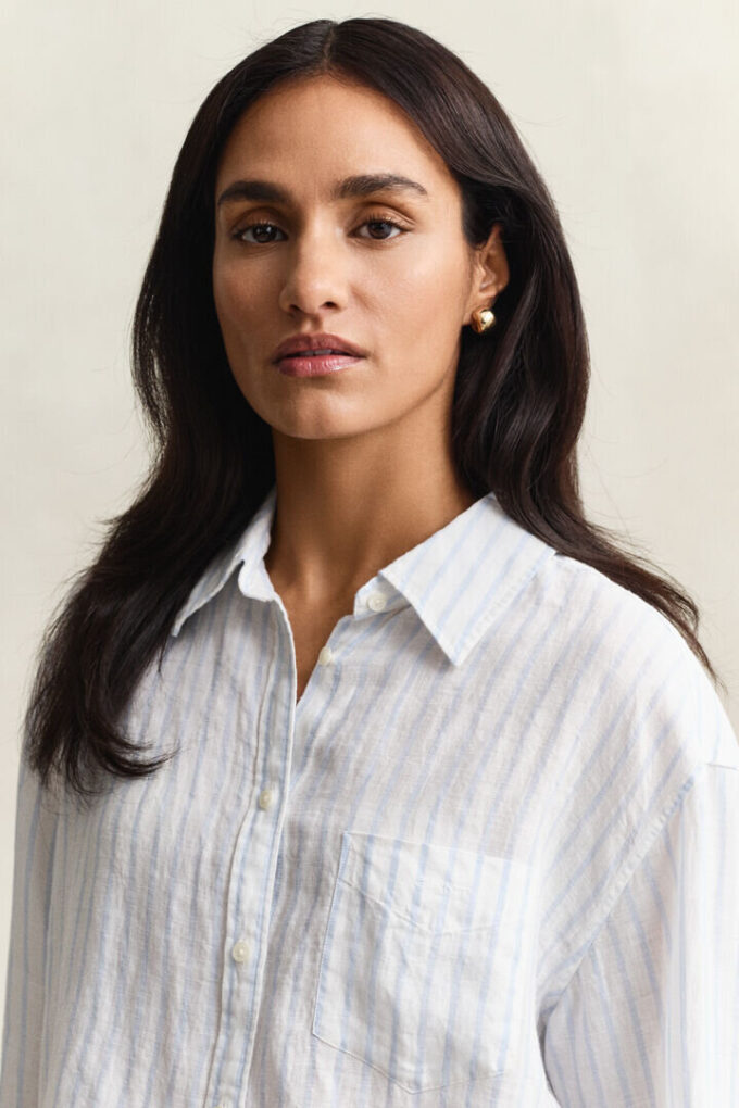 Relaxed Fit Striped Linen Shirt Relaxed Fit Striped Linen Shirt
