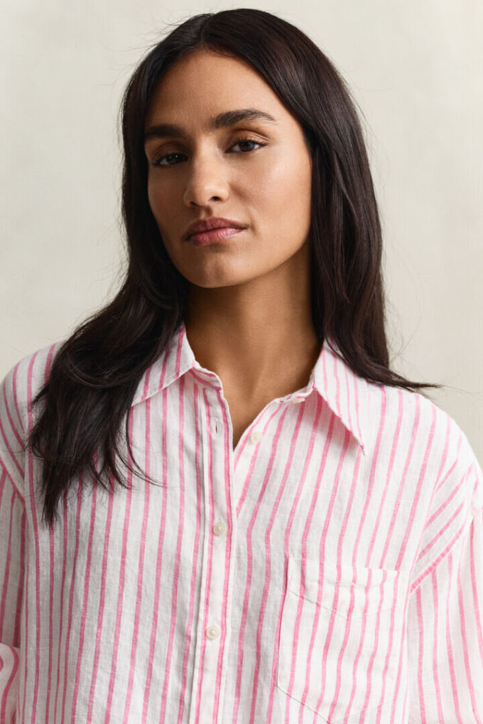 Relaxed Fit Striped Linen Shirt Relaxed Fit Striped Linen Shirt