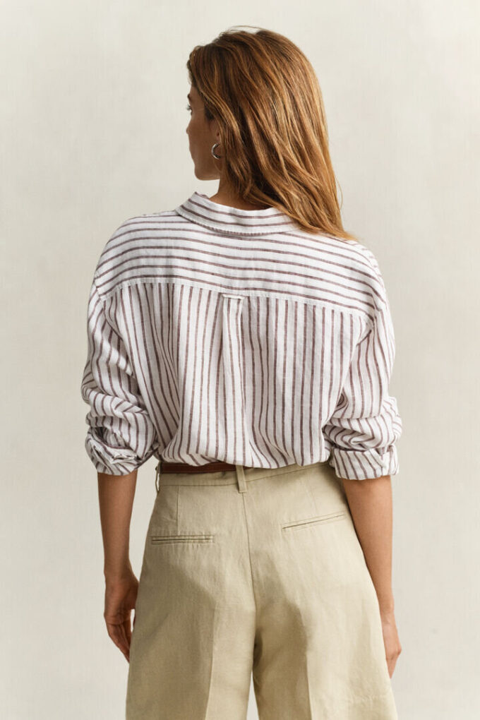 Relaxed Fit Striped Linen Shirt Relaxed Fit Striped Linen Shirt