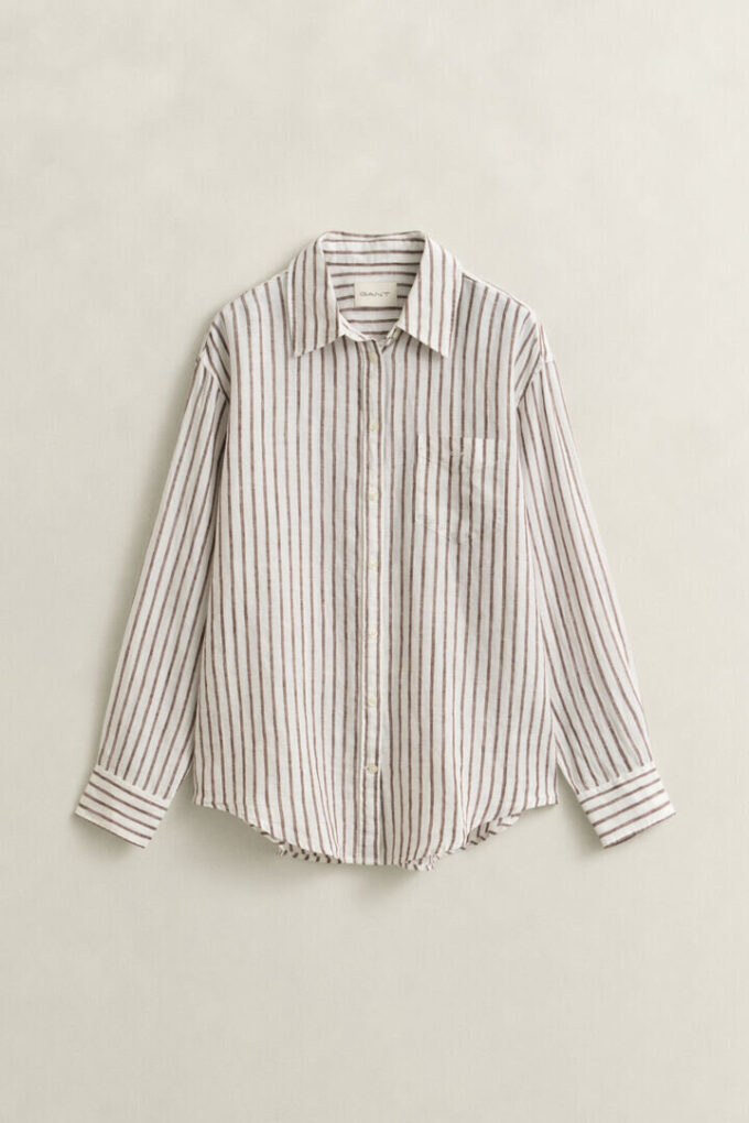 Relaxed Fit Striped Linen Shirt Relaxed Fit Striped Linen Shirt