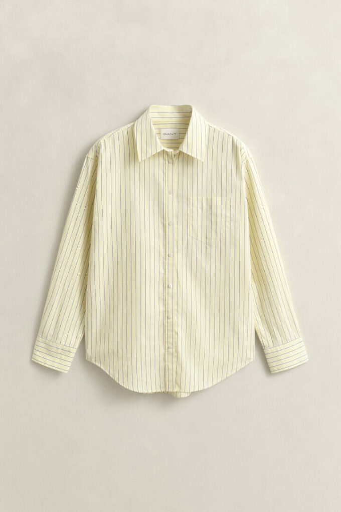 Relaxed Fit Striped Poplin Shirt Relaxed Fit Striped Poplin Shirt