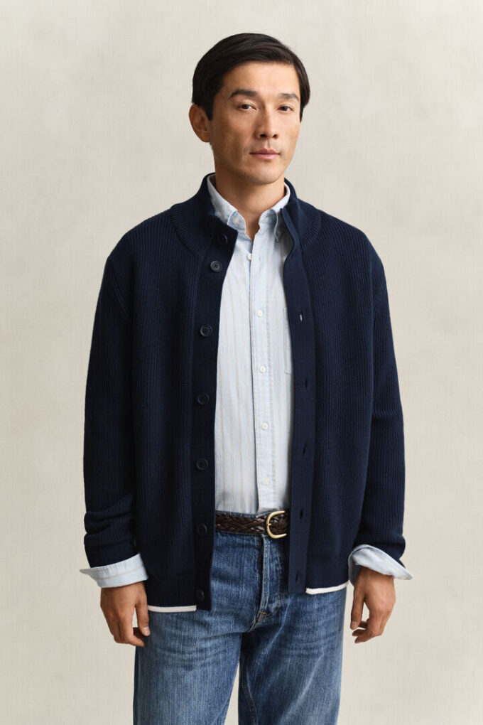 Ribbed Buttoned Cardigan Ribbed Buttoned Cardigan