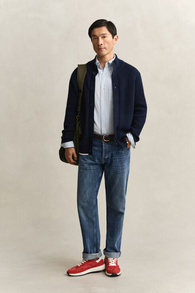 Ribbed Buttoned Cardigan Ribbed Buttoned Cardigan