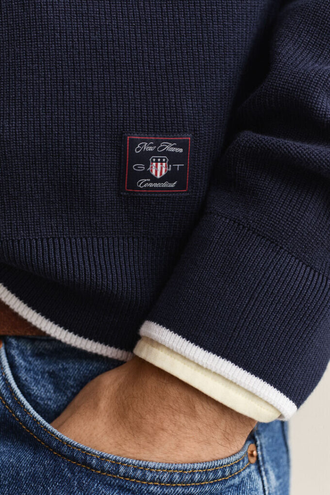 Ribbed Cotton Half-Zip Sweater Ribbed Cotton Half-Zip Sweater