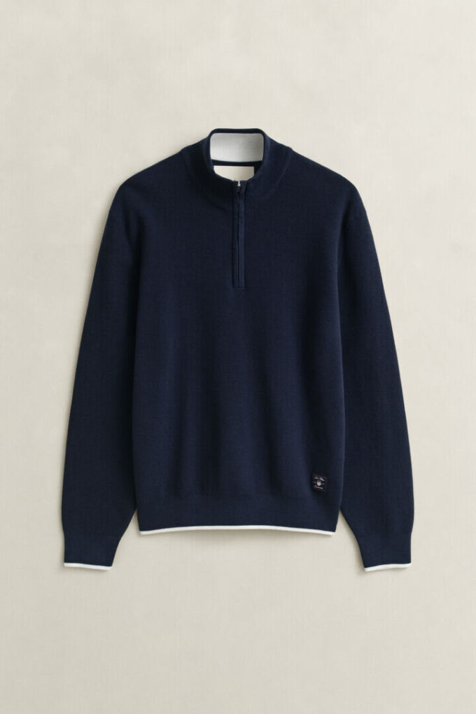 Ribbed Cotton Half-Zip Sweater Ribbed Cotton Half-Zip Sweater
