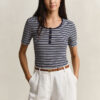 Ribbed Henley Top Ribbed Henley Top