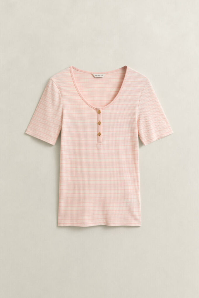Ribbed Henley Top