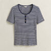 Ribbed Henley Top Ribbed Henley Top