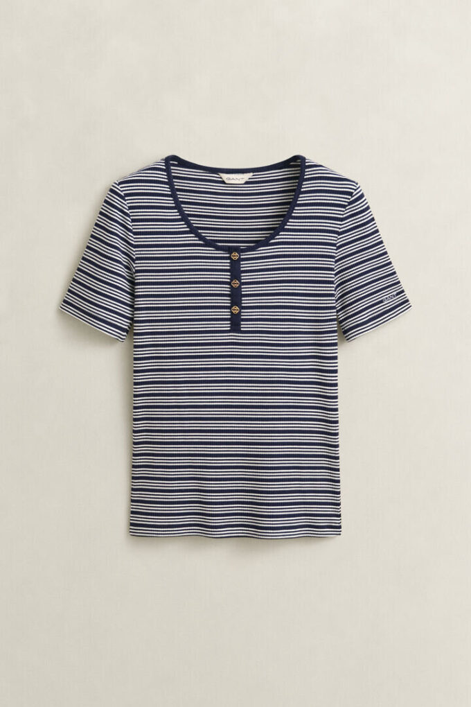 Ribbed Henley Top Ribbed Henley Top
