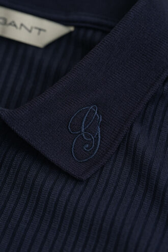 Ribbed Polo Shirt