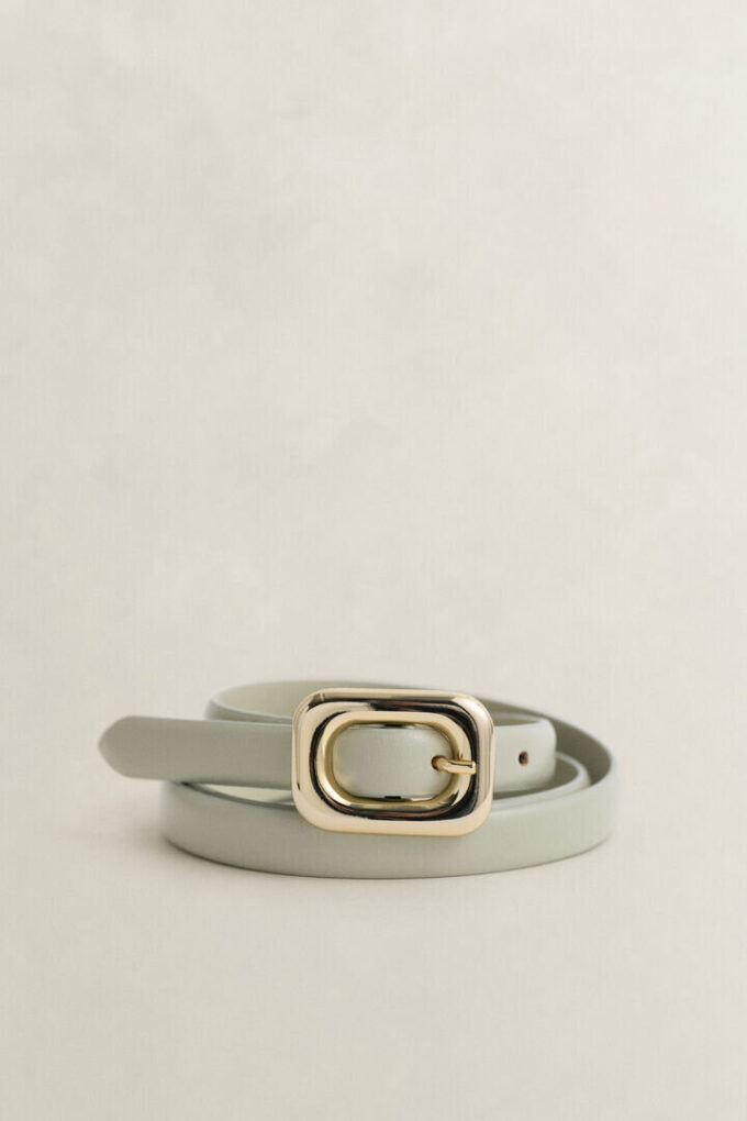 Rounded Buckle Leather Belt Rounded Buckle Leather Belt