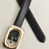 Rounded Buckle Leather Belt Rounded Buckle Leather Belt