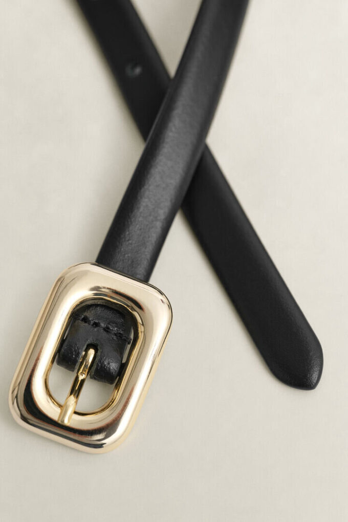 Rounded Buckle Leather Belt Rounded Buckle Leather Belt