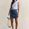 Ruffled Striped Cotton Blouse Ruffled Striped Cotton Blouse