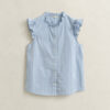 Ruffled Striped Cotton Blouse Ruffled Striped Cotton Blouse