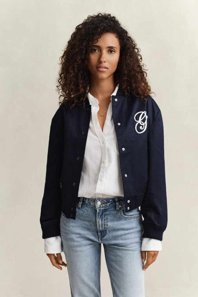Satin Varsity Jacket Satin Varsity Jacket