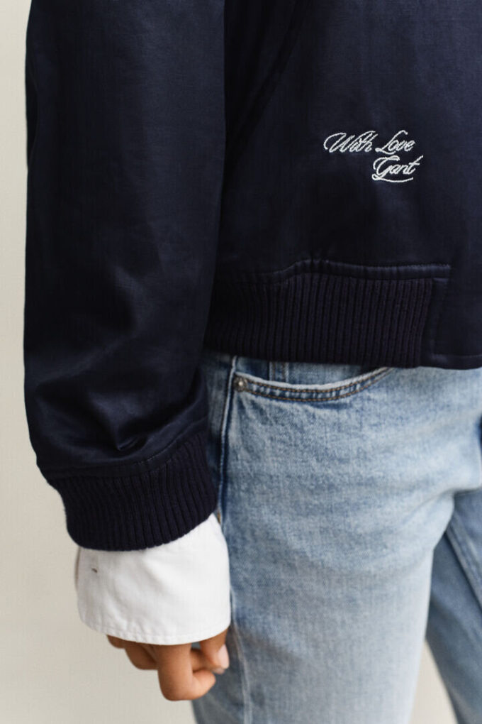 Satin Varsity Jacket Satin Varsity Jacket