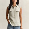 Sleeveless Linen Shirt Sleeveless Linen Shirt