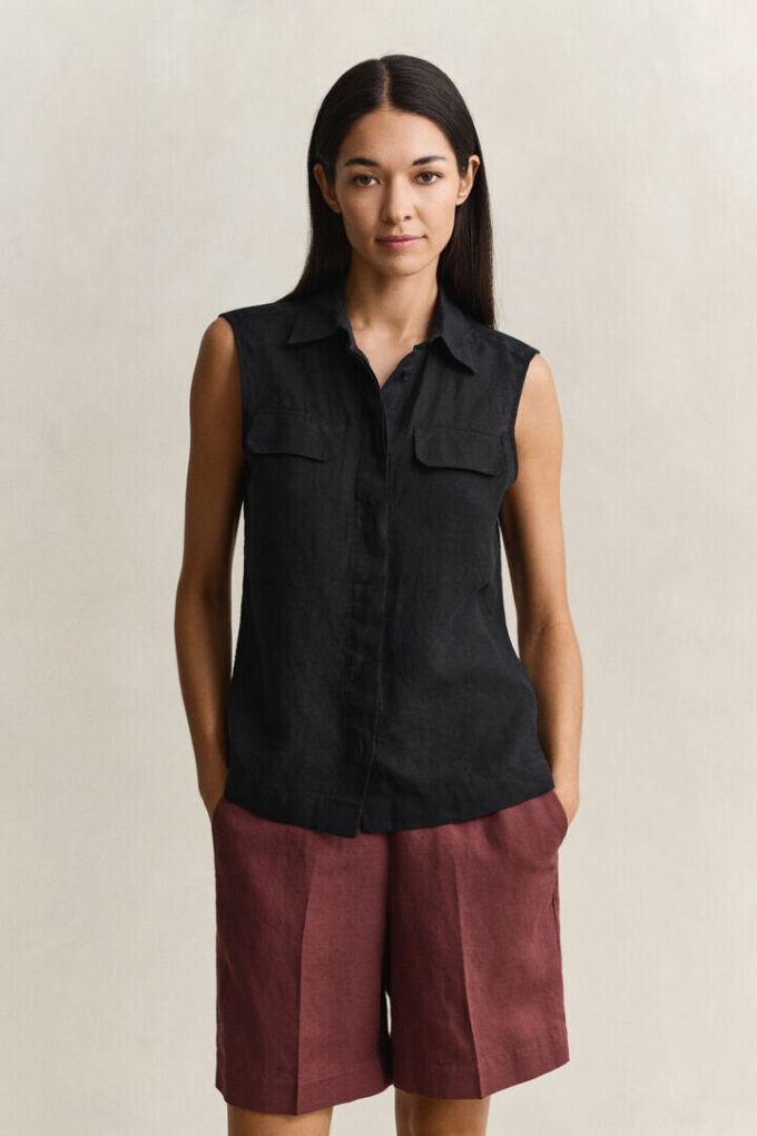 Sleeveless Linen Shirt Sleeveless Linen Shirt