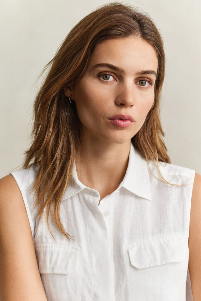 Sleeveless Linen Shirt Sleeveless Linen Shirt