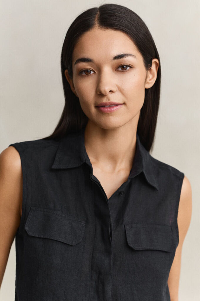 Sleeveless Linen Shirt Sleeveless Linen Shirt