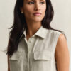 Sleeveless Linen Shirt Sleeveless Linen Shirt