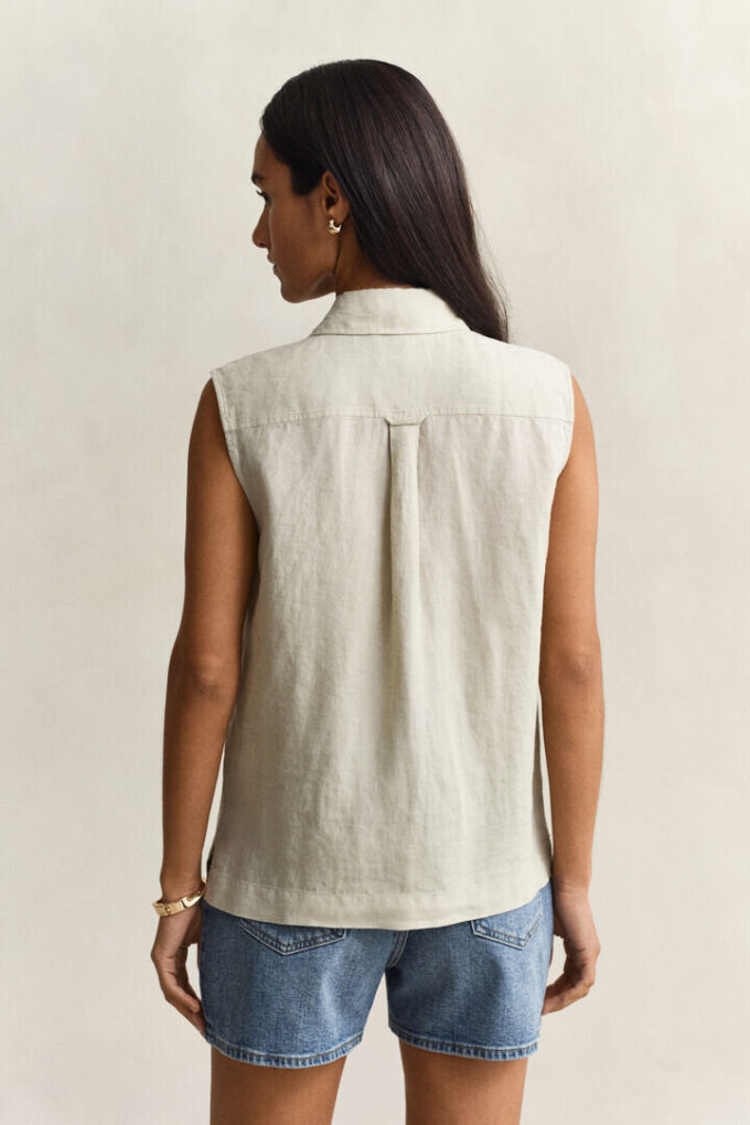 Sleeveless Linen Shirt Sleeveless Linen Shirt