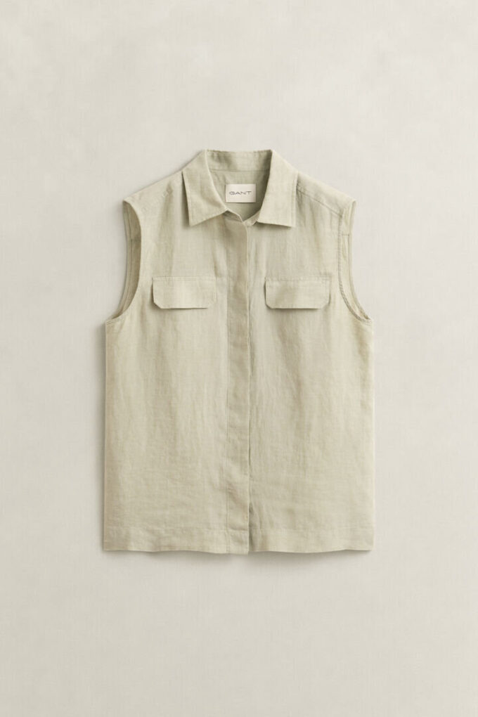 Sleeveless Linen Shirt Sleeveless Linen Shirt