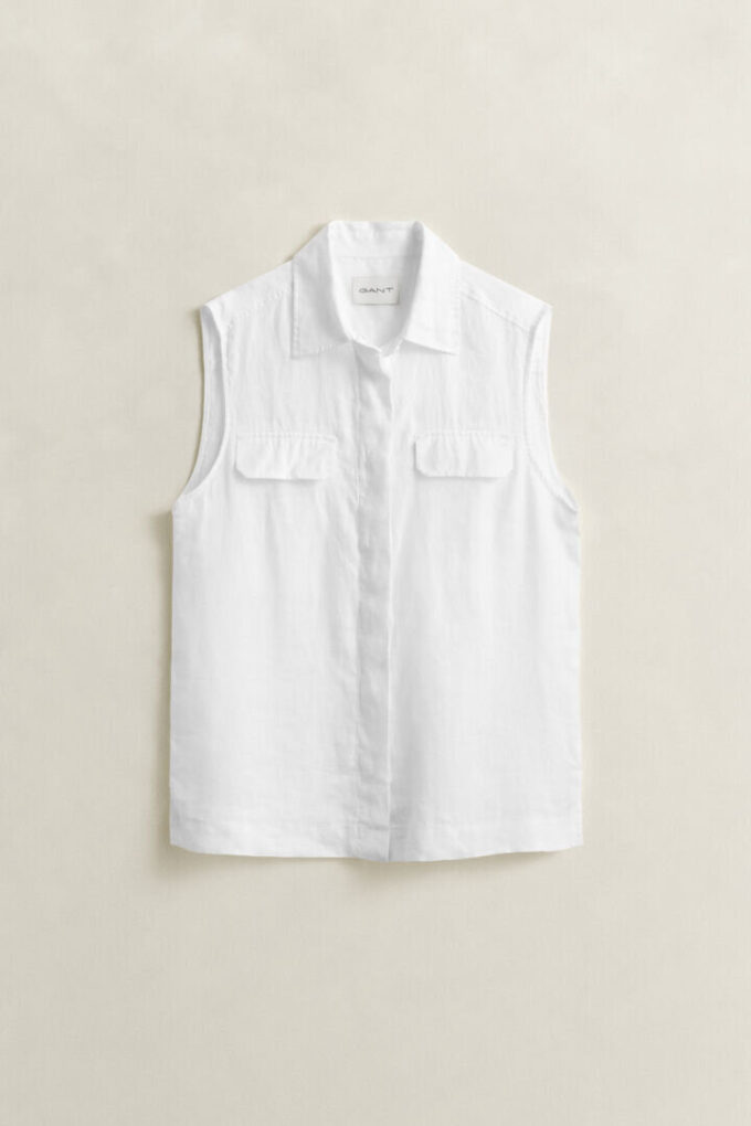 Sleeveless Linen Shirt Sleeveless Linen Shirt