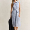 Sleeveless Striped Cotton Dress Sleeveless Striped Cotton Dress