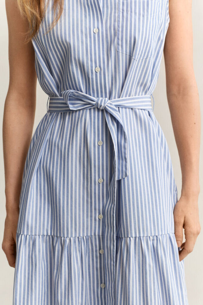 Sleeveless Striped Cotton Dress Sleeveless Striped Cotton Dress