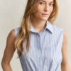 Sleeveless Striped Cotton Dress Sleeveless Striped Cotton Dress
