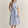 Sleeveless Striped Cotton Dress Sleeveless Striped Cotton Dress