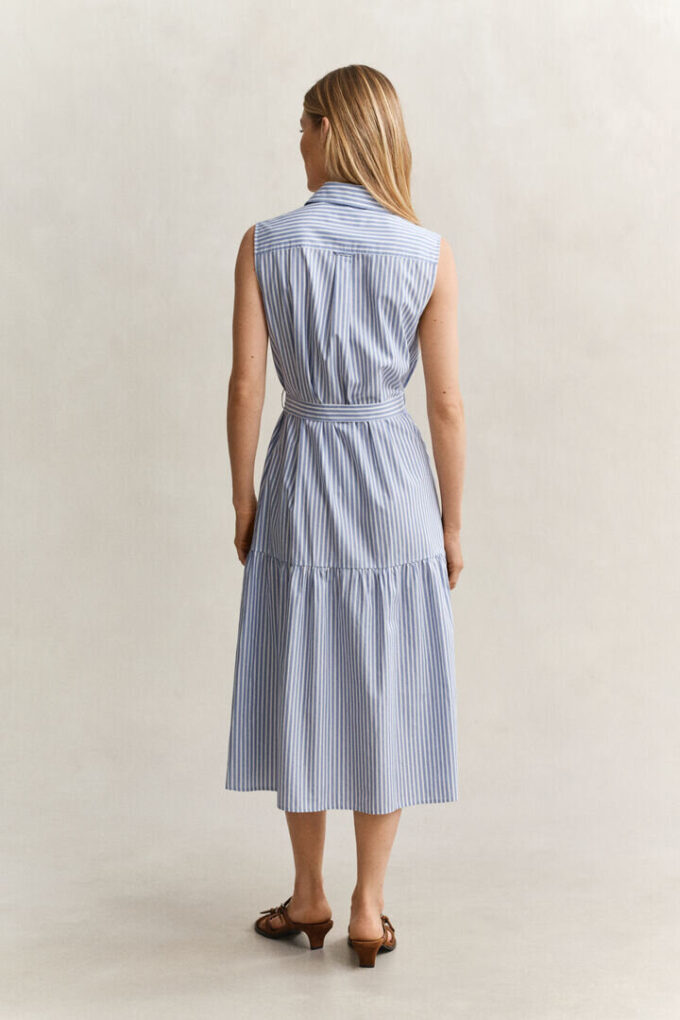 Sleeveless Striped Cotton Dress Sleeveless Striped Cotton Dress
