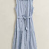Sleeveless Striped Cotton Dress Sleeveless Striped Cotton Dress