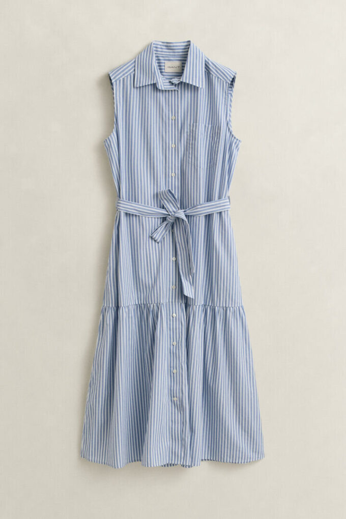 Sleeveless Striped Cotton Dress Sleeveless Striped Cotton Dress
