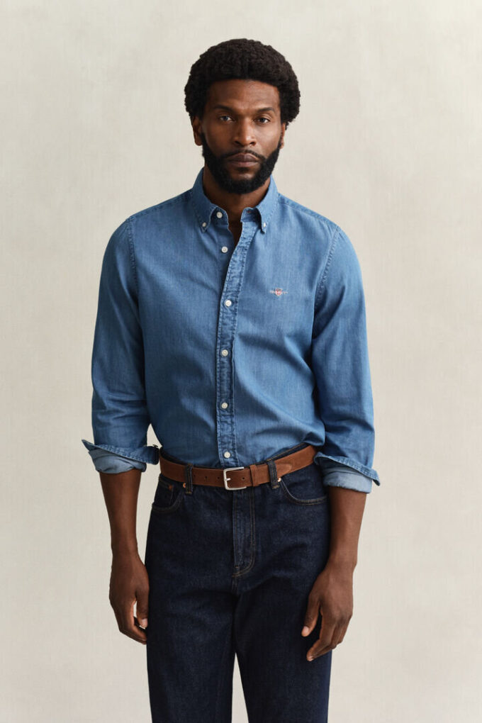 Slim Fit Indigo Shirt Slim Fit Indigo Shirt