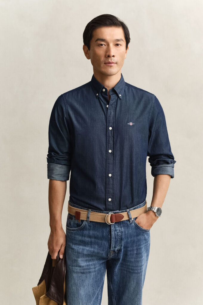 Slim Fit Indigo Shirt Slim Fit Indigo Shirt