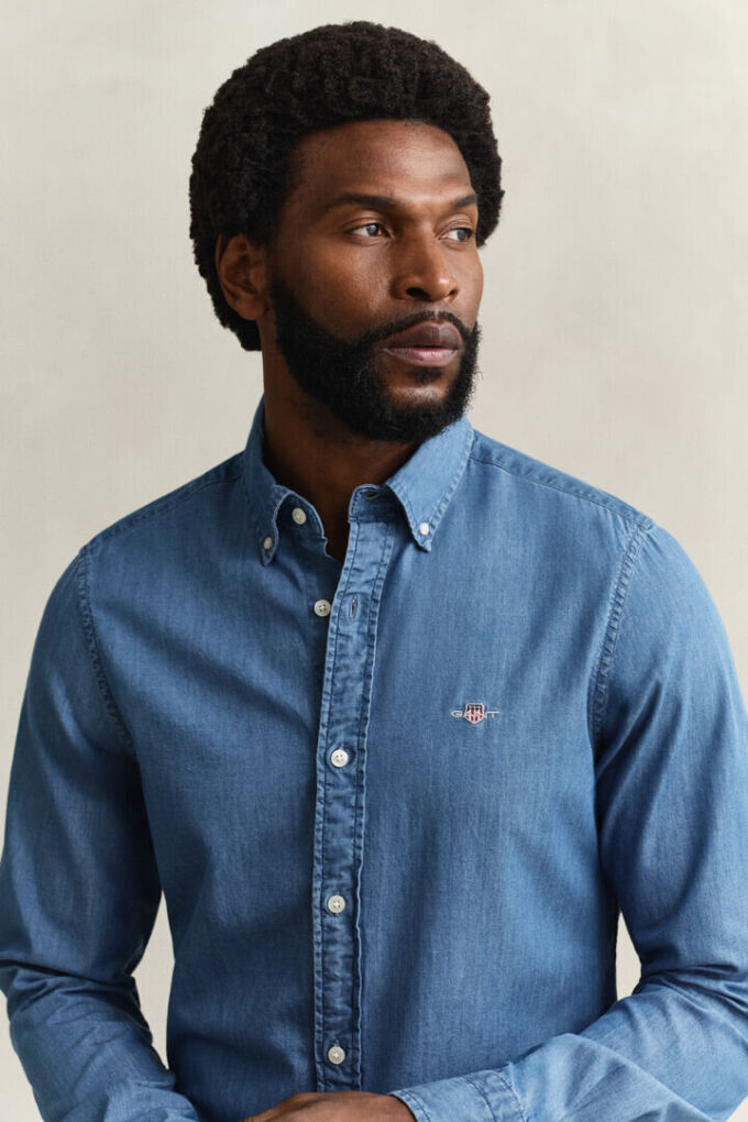Slim Fit Indigo Shirt Slim Fit Indigo Shirt