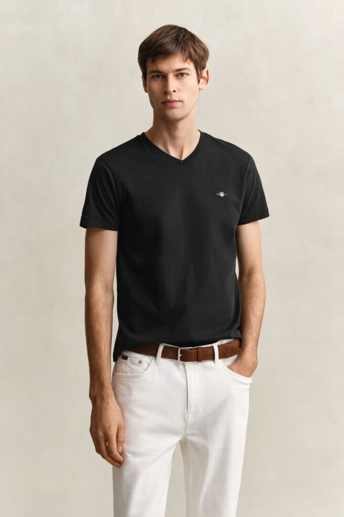 Slim Fit Shield V-Neck T-Shirt Slim Fit Shield V-Neck T-Shirt
