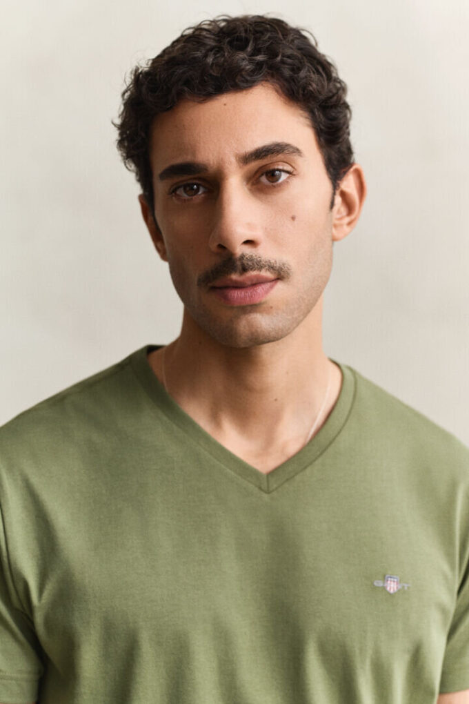 Slim Fit Shield V-Neck T-Shirt Slim Fit Shield V-Neck T-Shirt